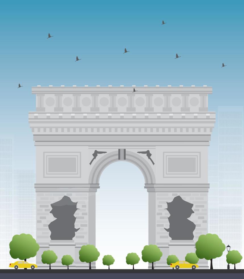 Arch of Triumph. France Paris. vector