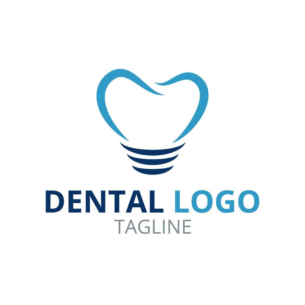 Dental concept logo design template. vector logo isolated on white background