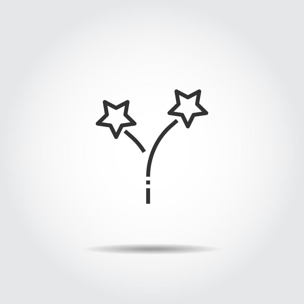 Fireworks Icon Line Vector Illustration