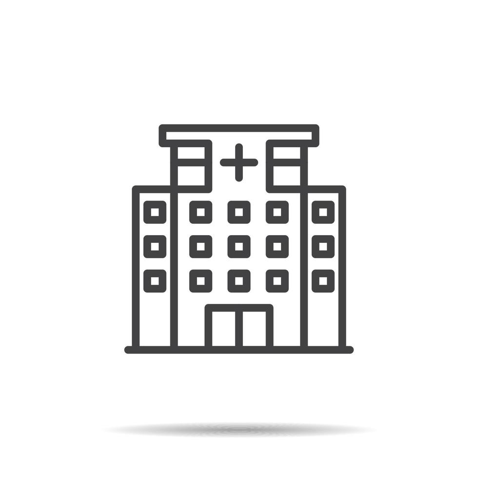 hospital icon . line vector illustration