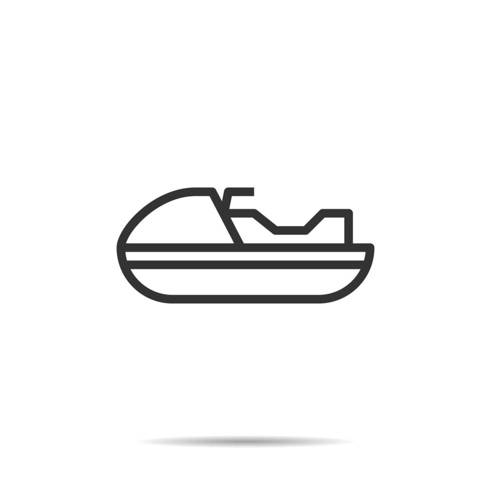 jet ski icono línea vector ilustración