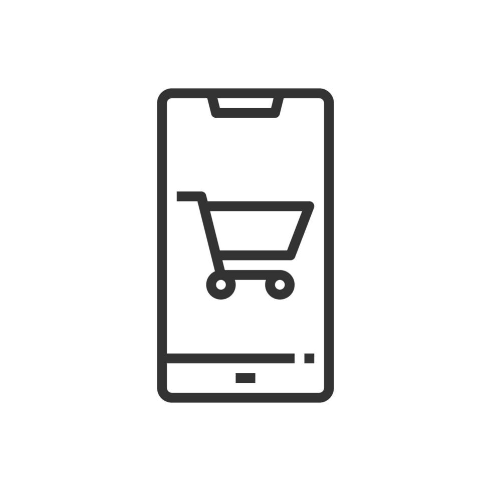 shop online icon phone  pixel perfect vector illustration