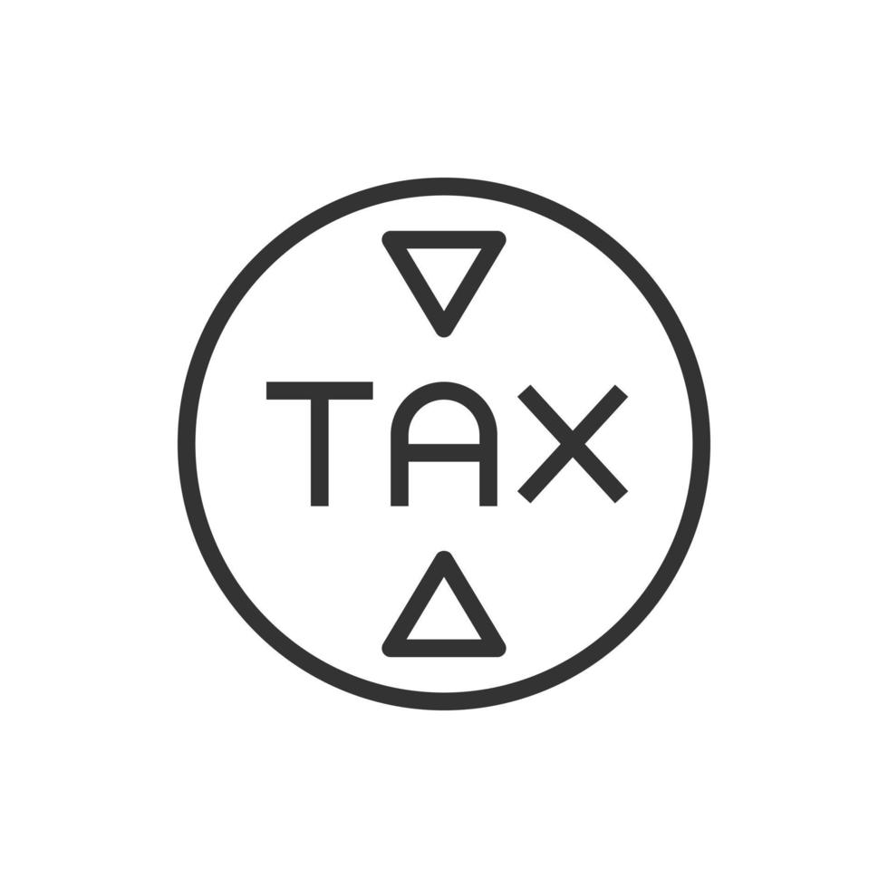 Ilustración de vector de icono de impuesto objetivo
