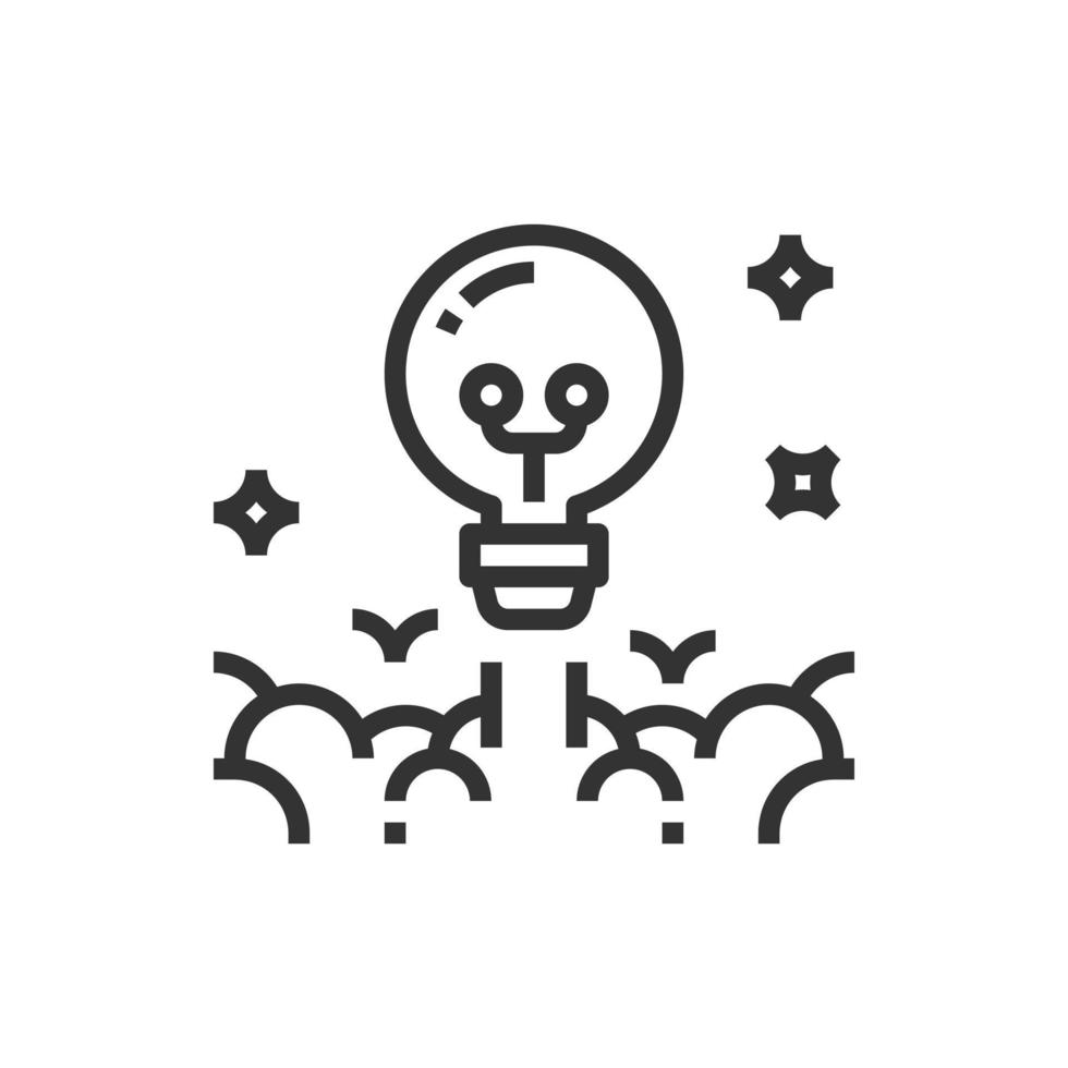 Creative People Teamwork Icon Vector Illustration .