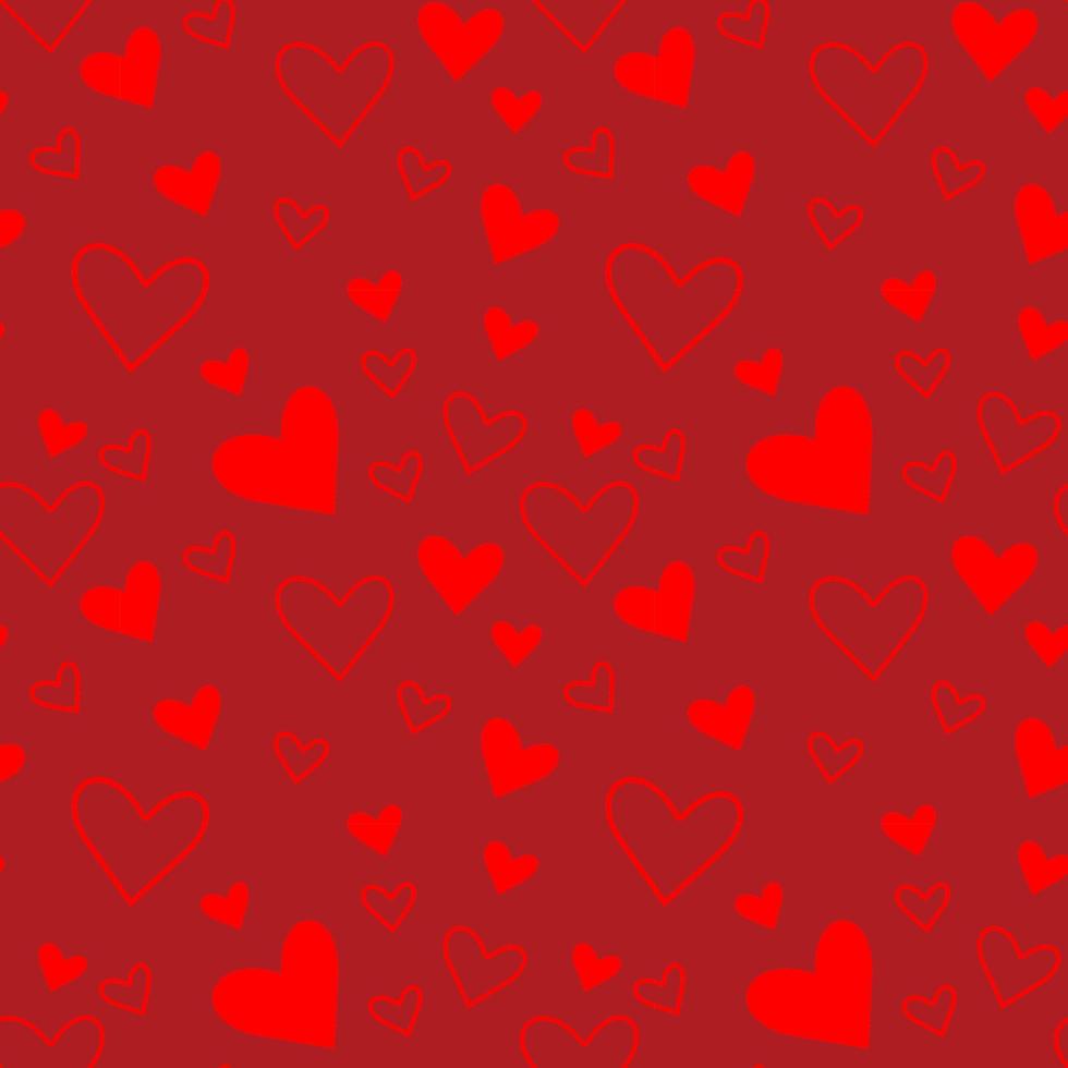 Seamless endless pattern in the form of hearts. Repeat texture. vector