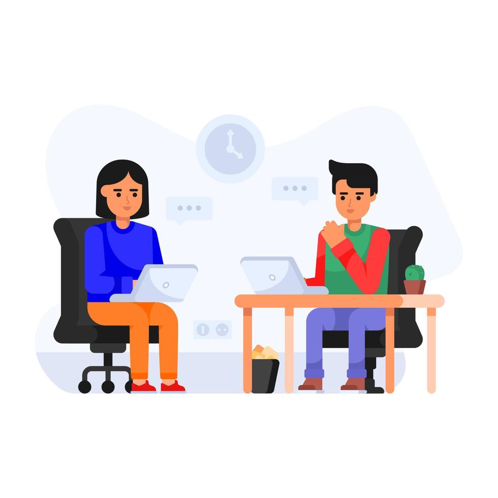 Premium flat illustration of business meeting vector