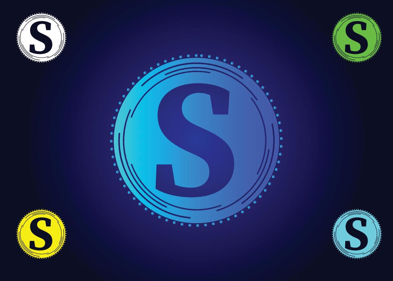 S new letter logo and icon design vector