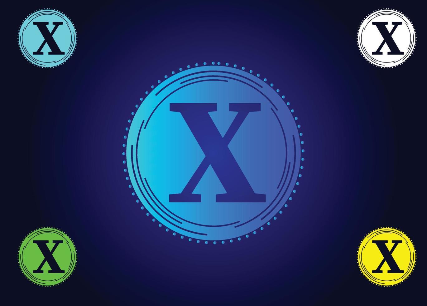X new letter logo and icon design vector