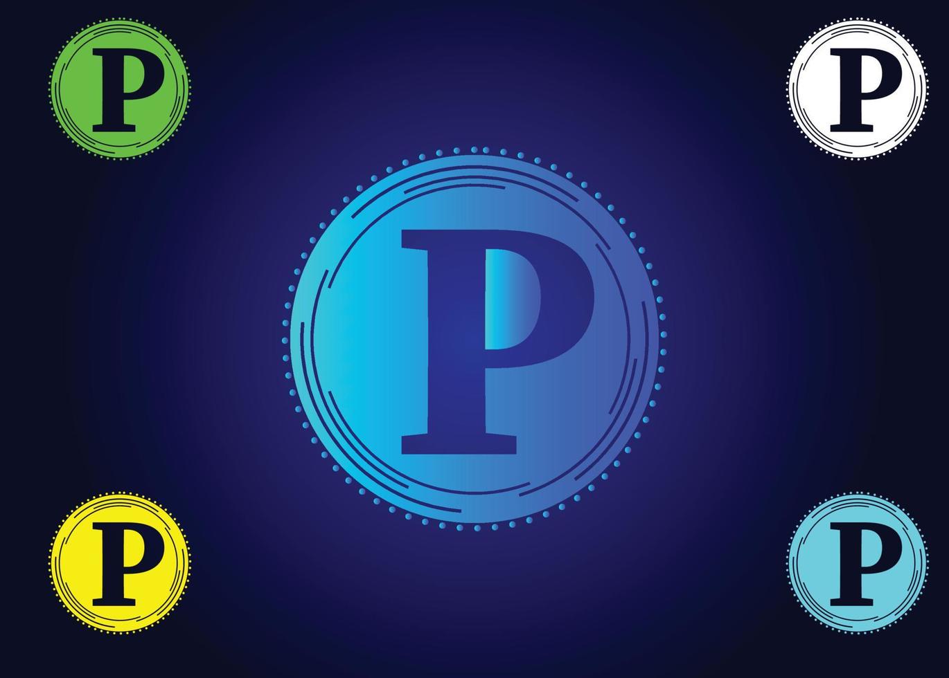 P new letter logo and icon design vector