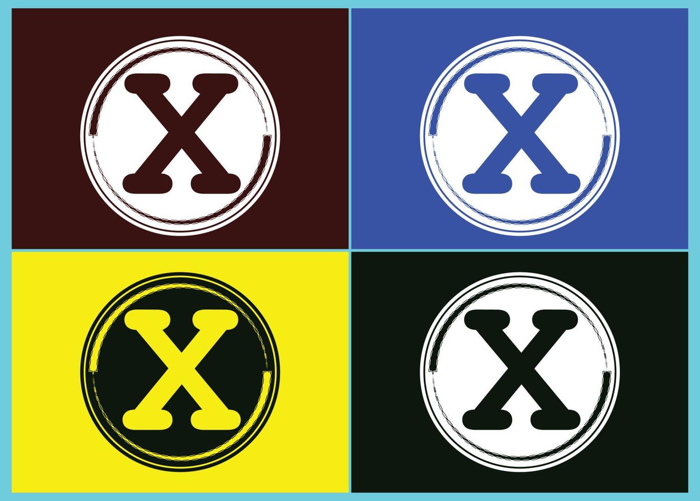 Plantilla de diseño de logotipo e icono de letra x vector