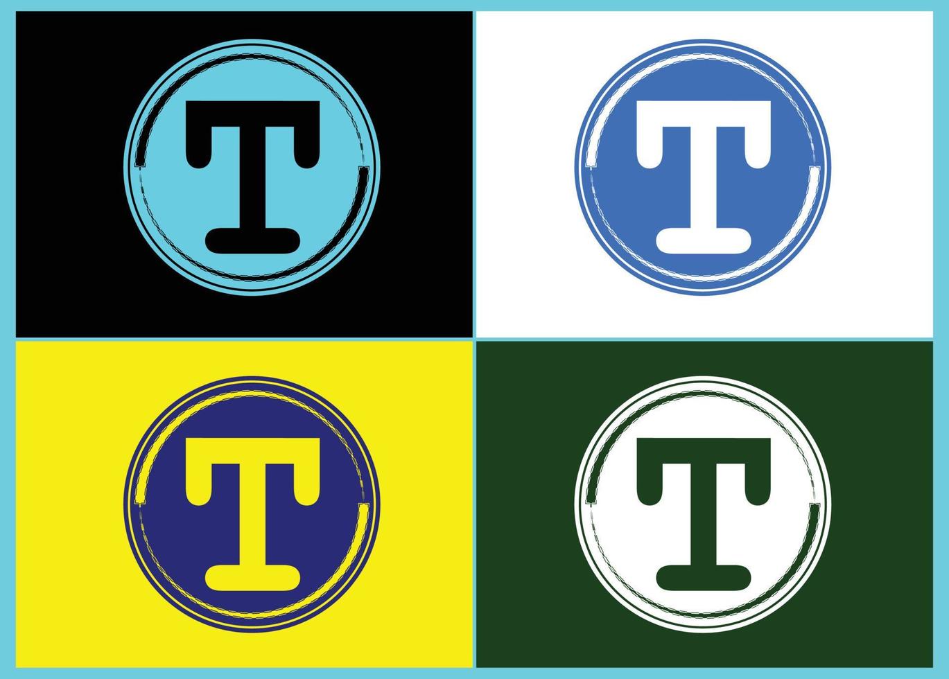 Plantilla de diseño de logotipo e icono de letra t vector