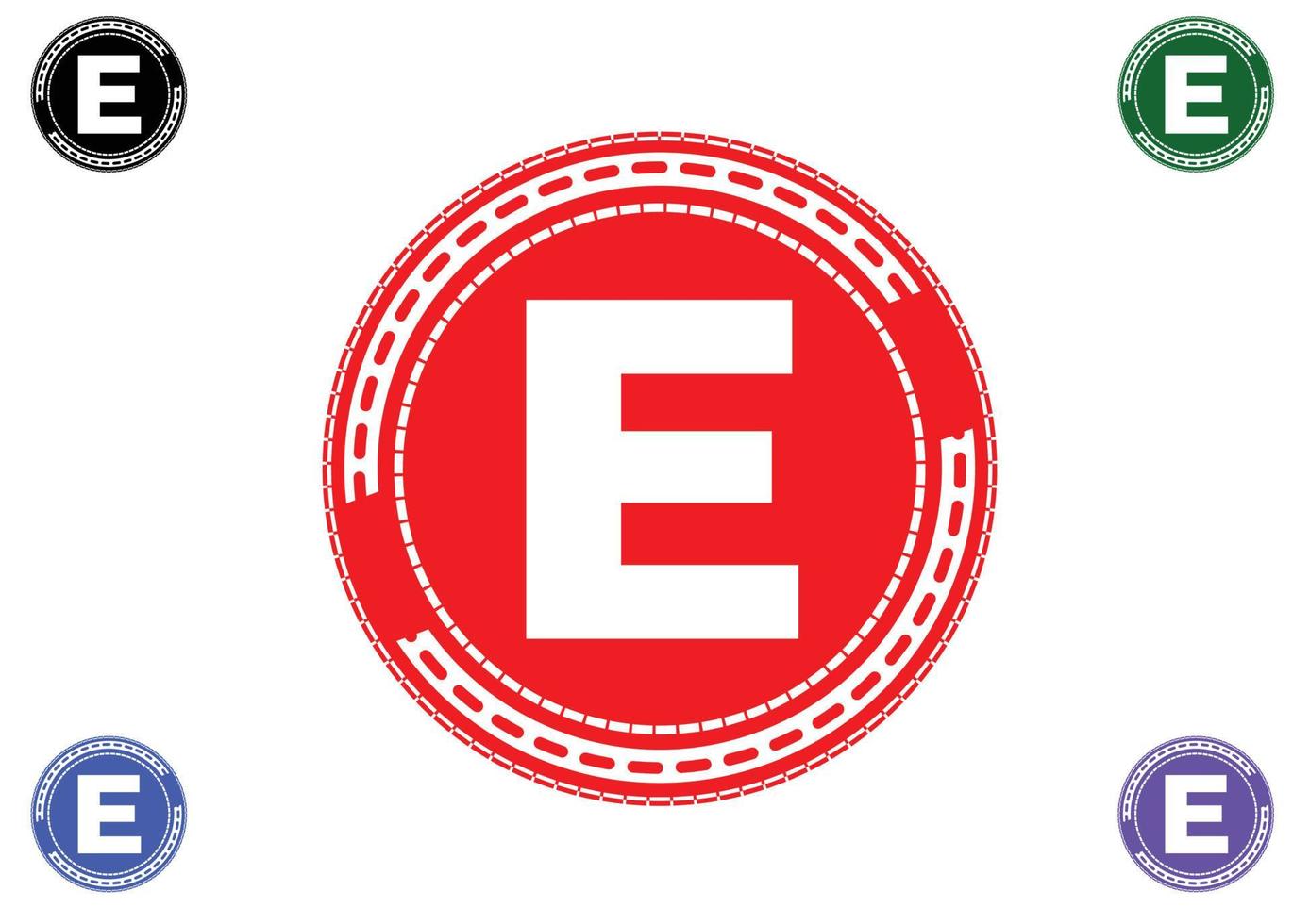 Plantilla de diseño de logotipo e icono de letra e vector