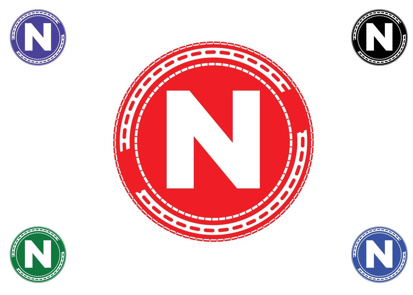 N letter logo and icon design template vector