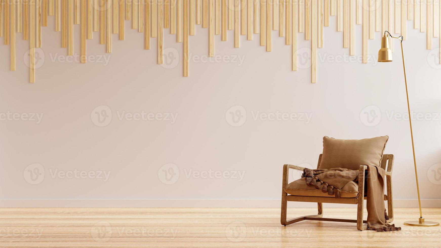 Living room design interior and mock up furniture decoration with white  wall background. 5360910 Stock Photo at Vecteezy