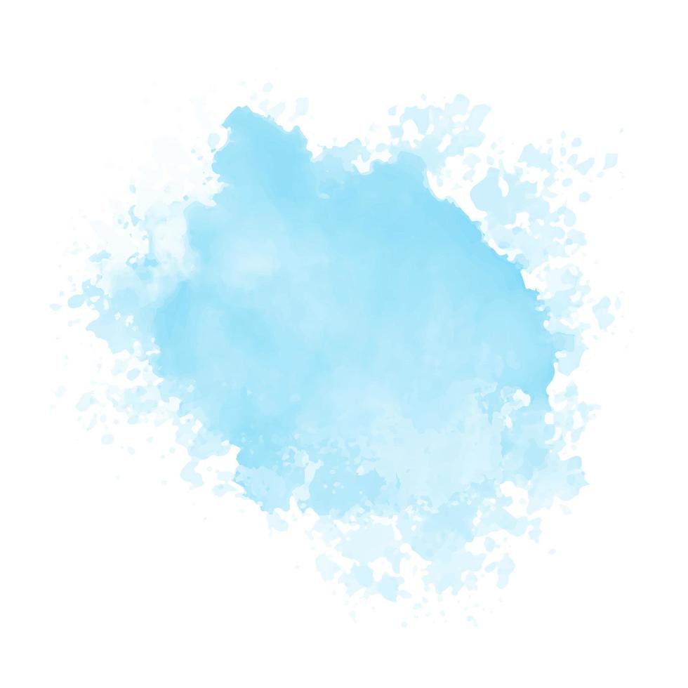 Abstract pattern with blue watercolor cloud on white background vector