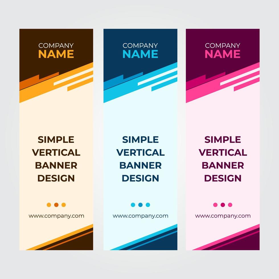 simple vertical banner template design vector