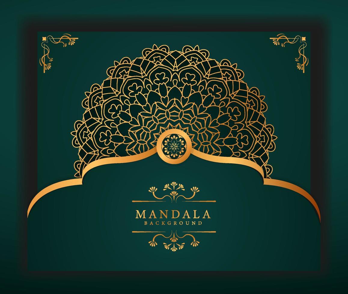 Set of Luxury geometric gold gradient mandala background. This design perfect for Ramadan background, Invitation card,  design for any card, birthday, other holiday. vector