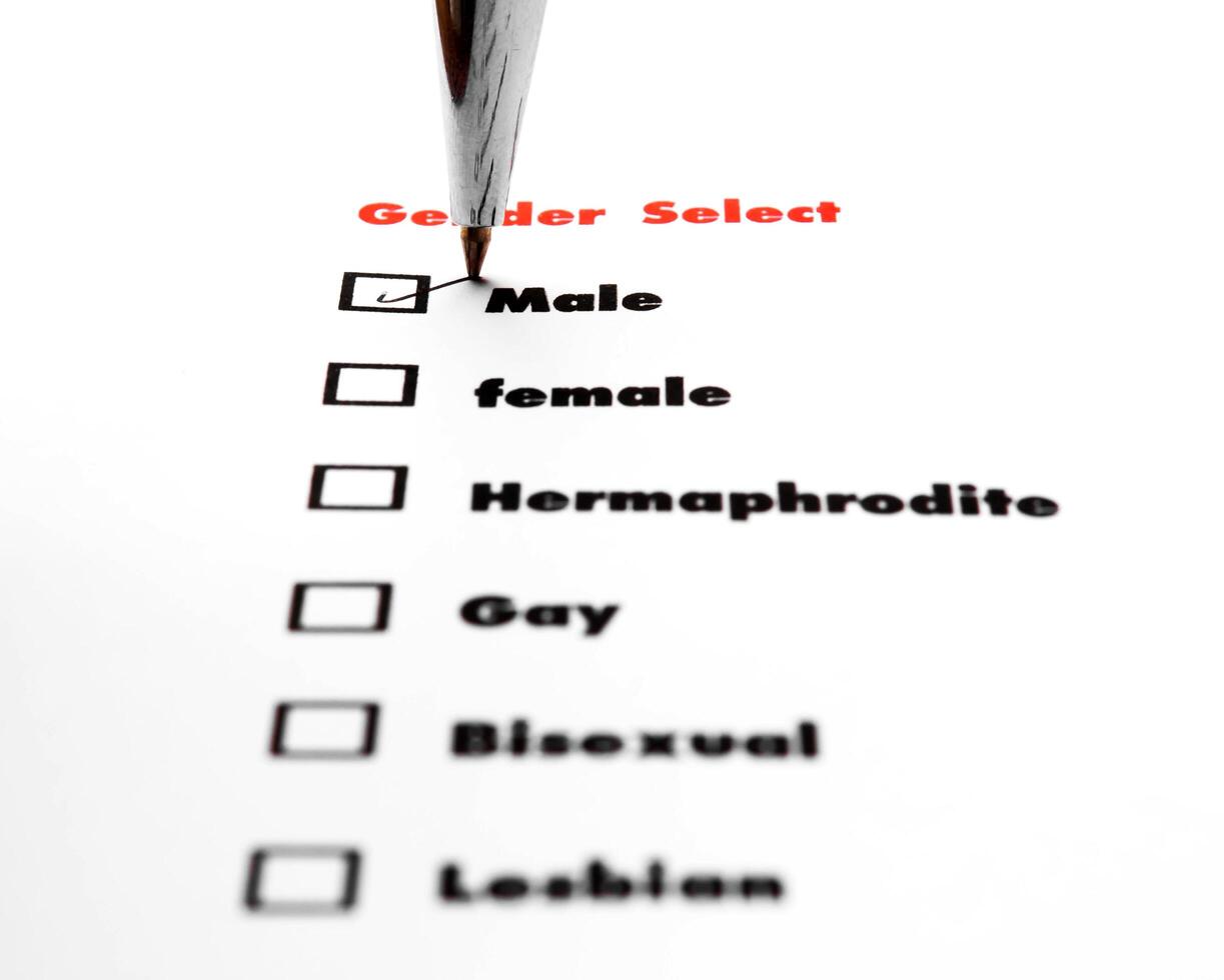 gender select choice,check male, sex concept photo