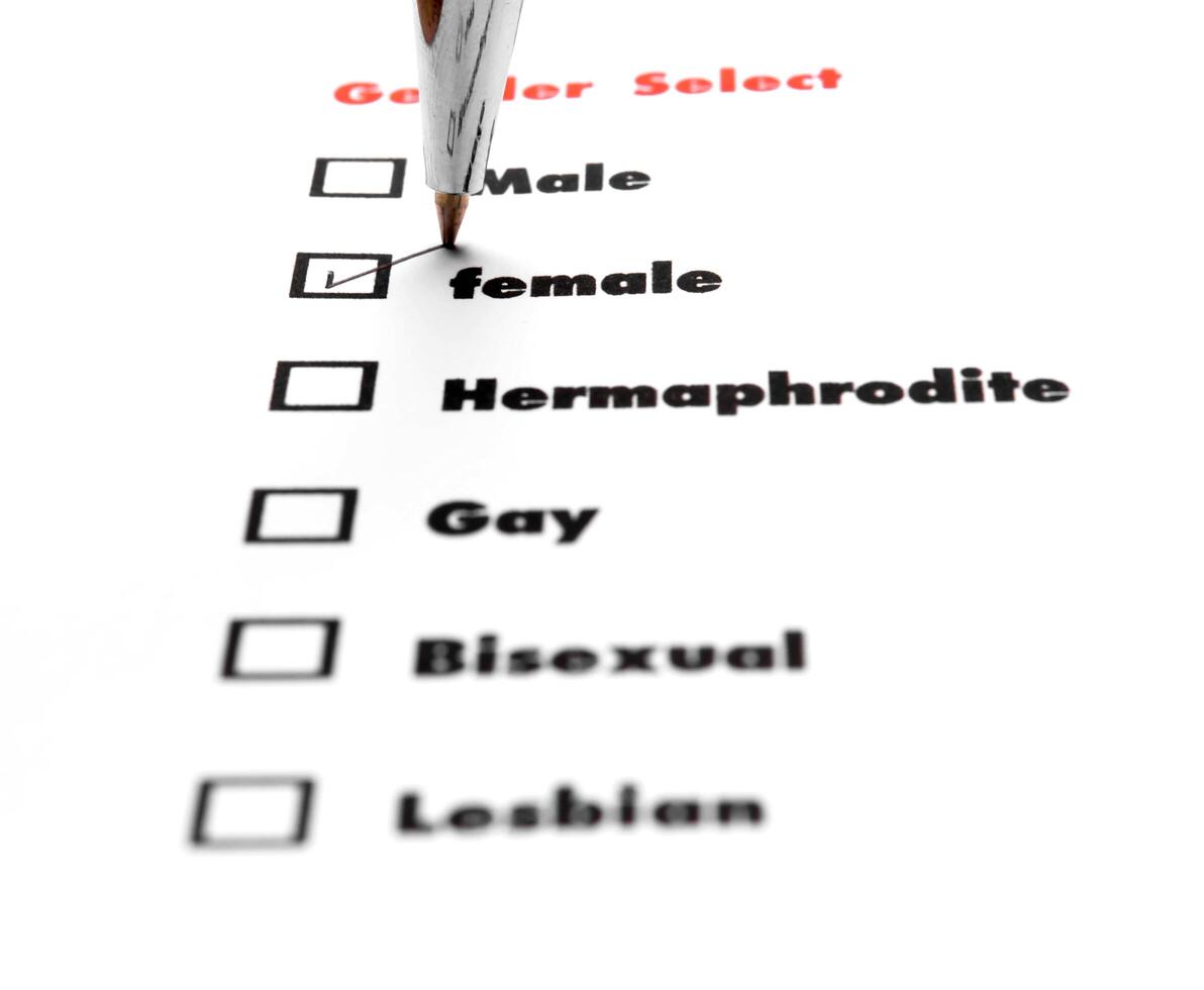 gender select choice,check female, sex concept photo