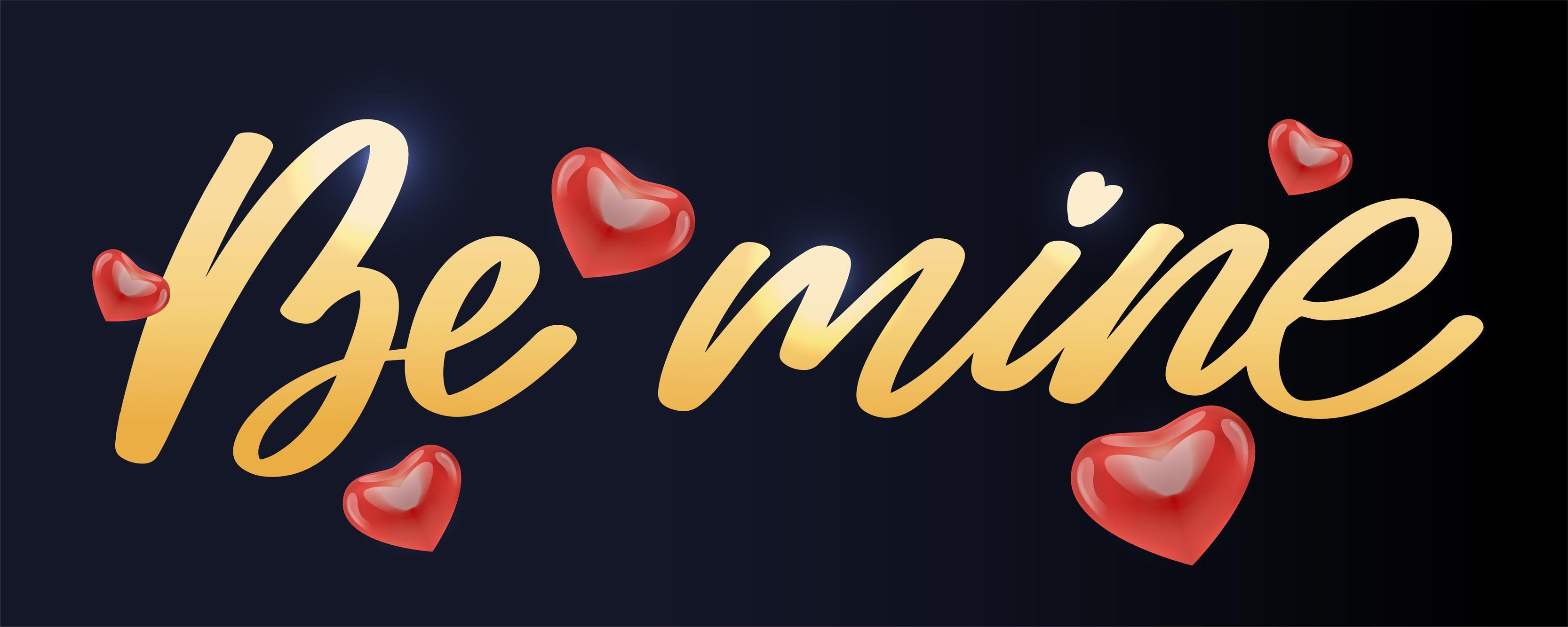 Be mine Valentine’s day template for banner design. Background Romantic
