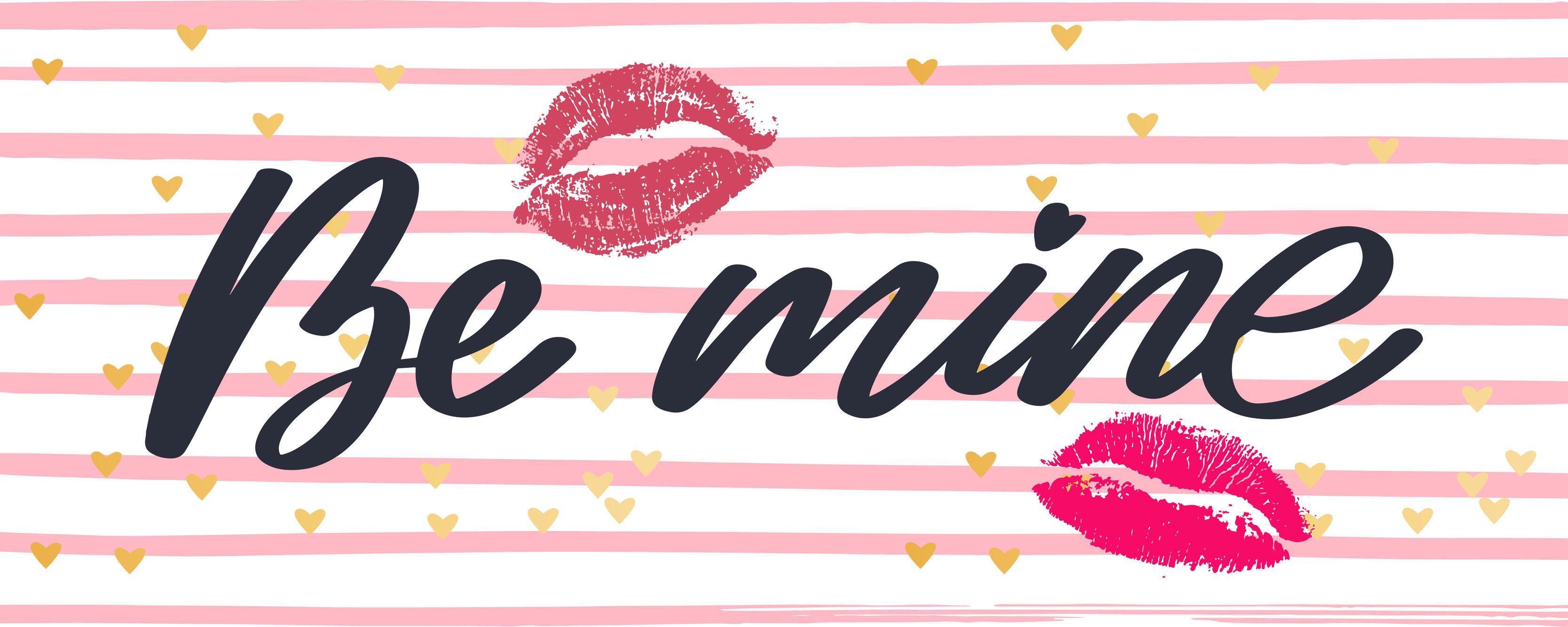 Be mine Valentine’s day template for banner design. Background Romantic