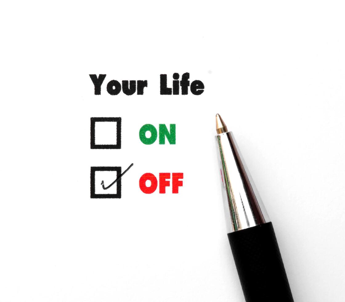 Your select is On or Off, ink print,check Off photo