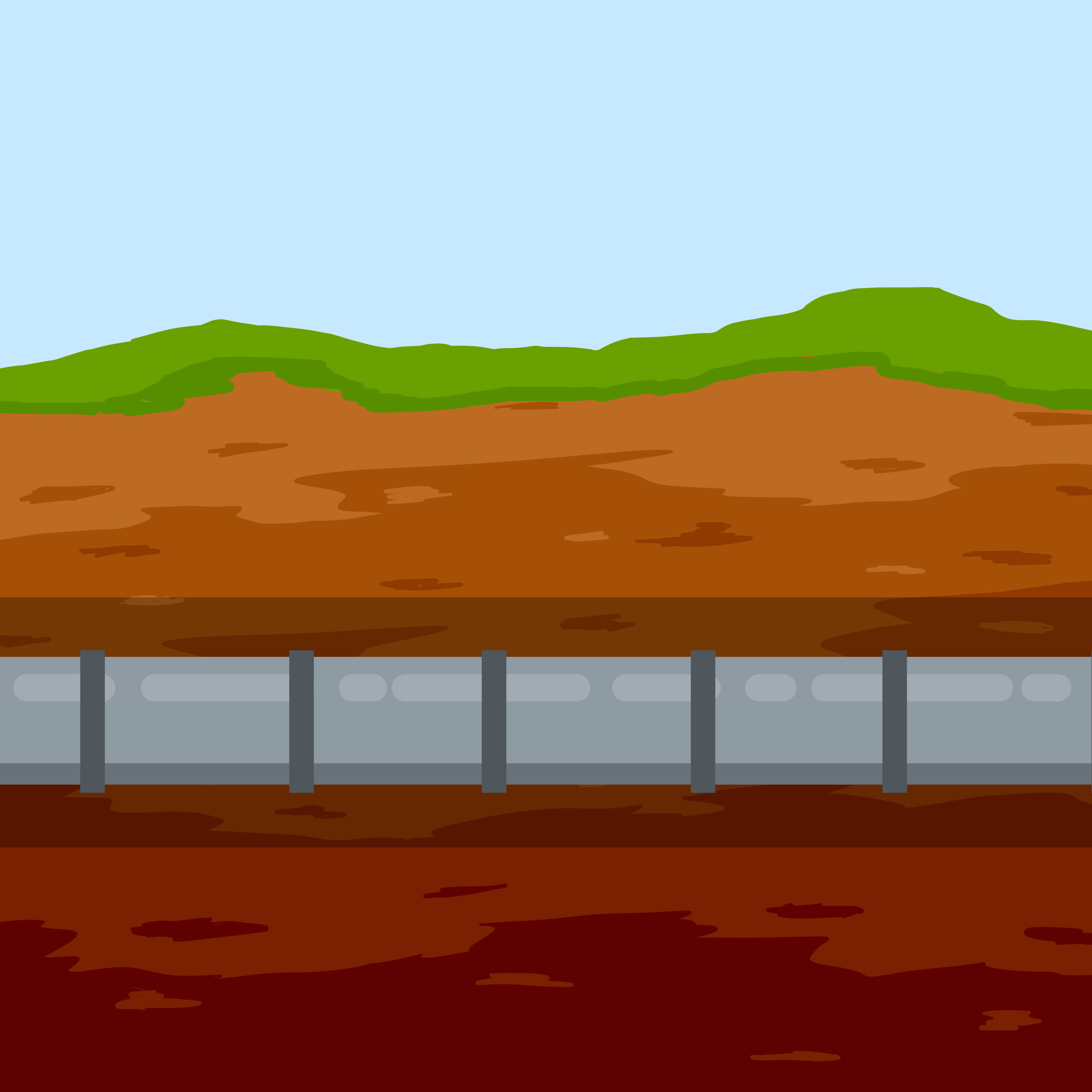 Underground pipeline. Sewer and water supply pipe. Sewage system. Oil