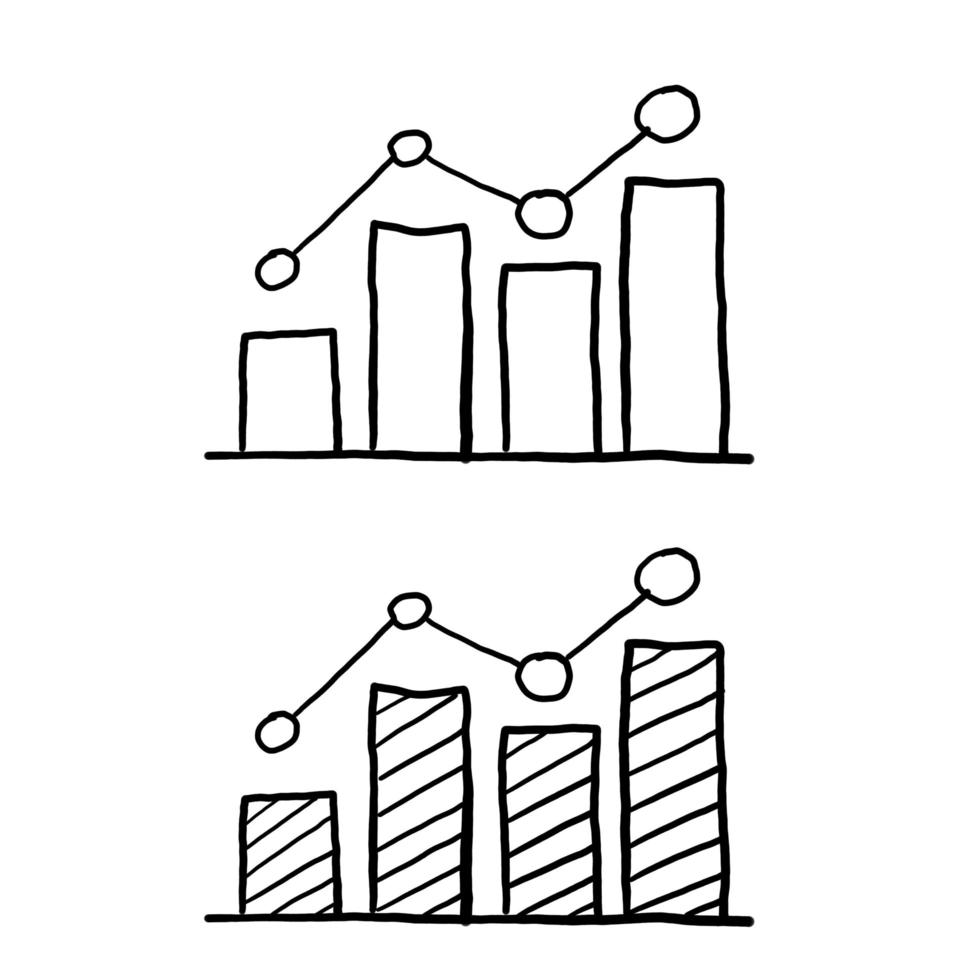 Business growth chart with bars. vector