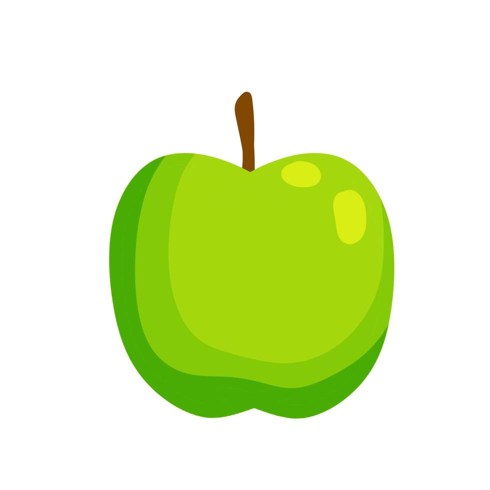 fruta de manzana verde vector