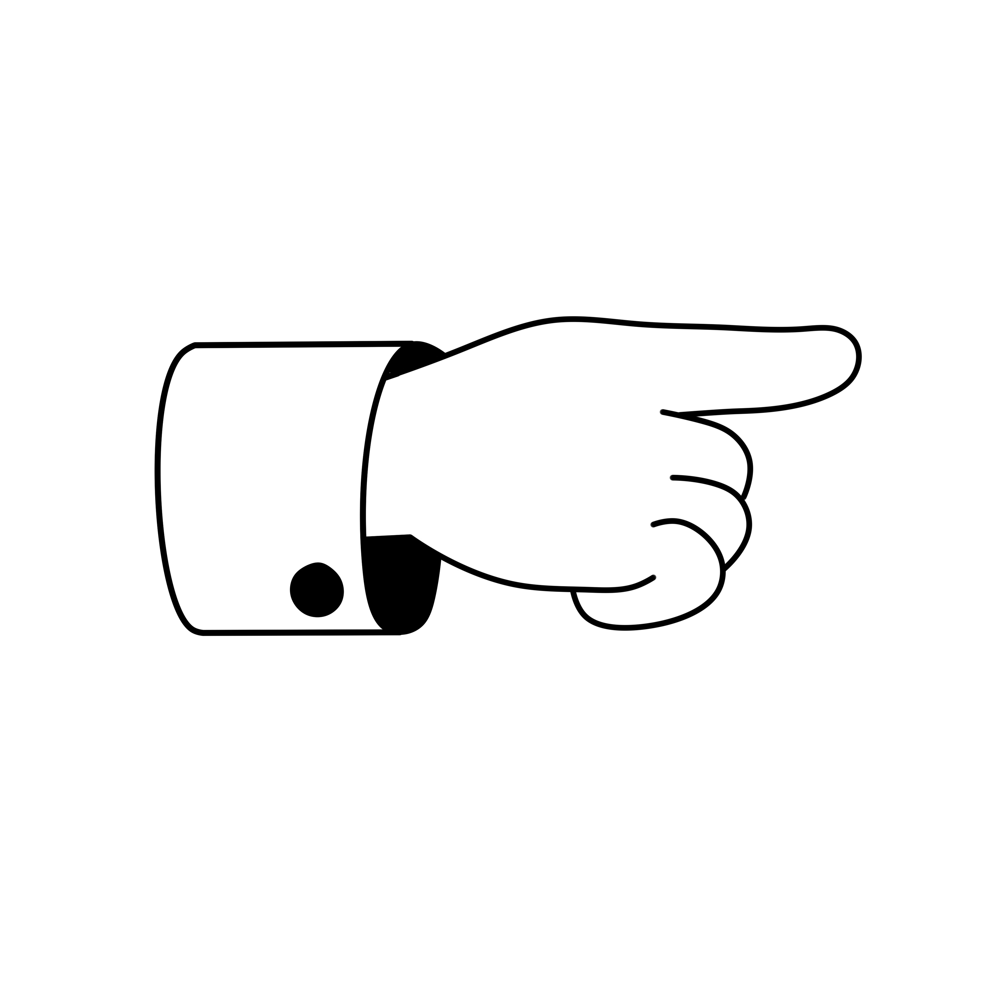 Index finger. Outline forefinger points to side. 5362126 Vector Art at ...