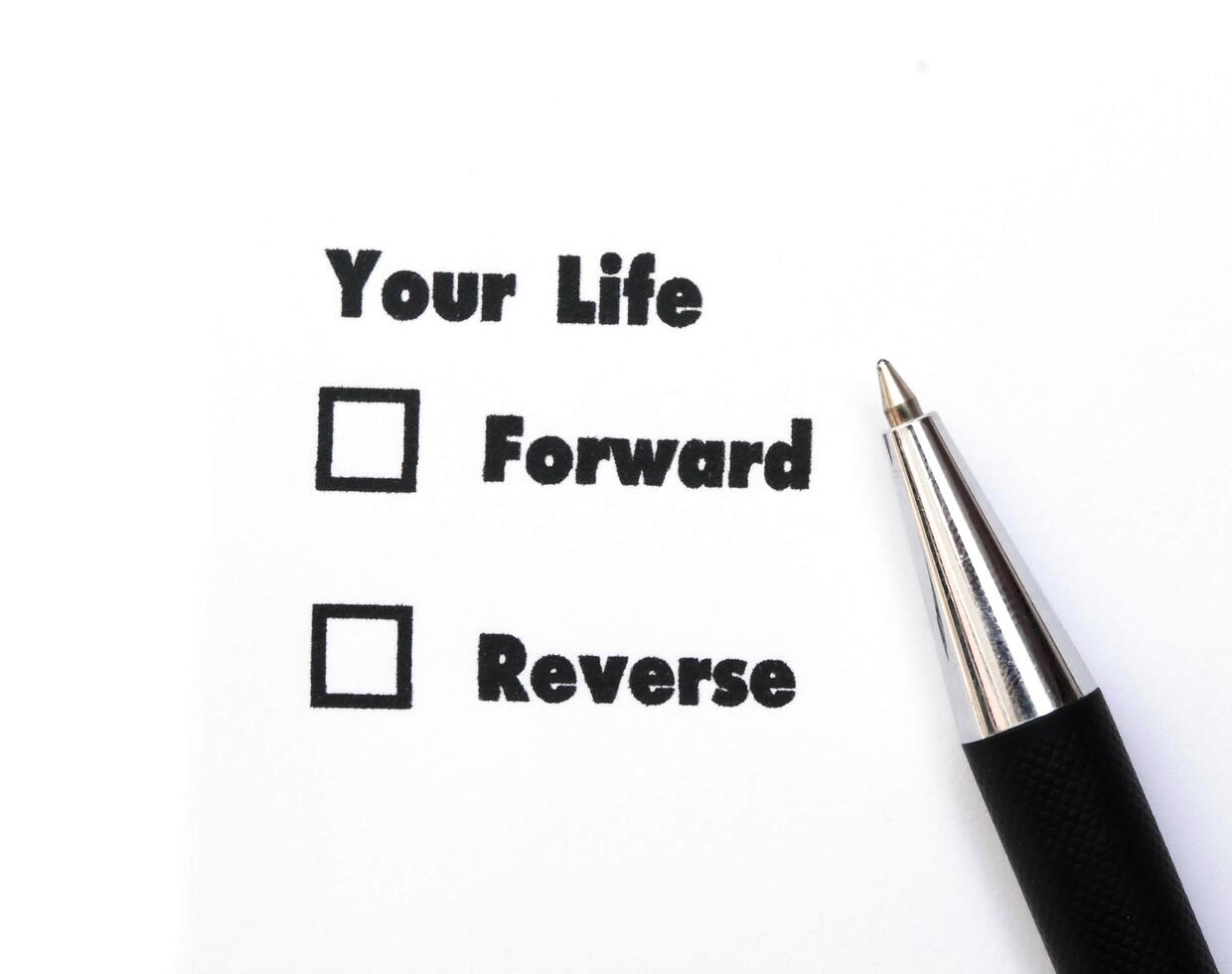 Your select is Forward and Reverse, ink print,check box concept photo