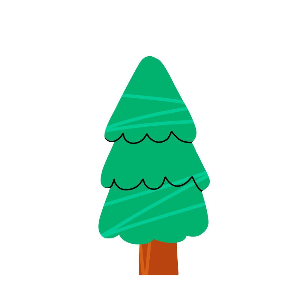 árbol de Navidad. planta verde de invierno. vector