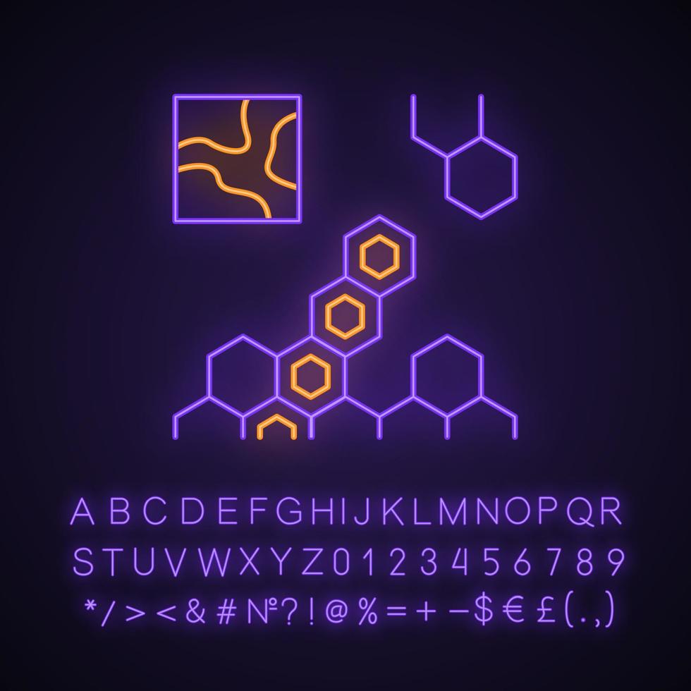 icono de luz de neón de estrategia de juego. videojuegos de esports. estrategia en tiempo real. rts. competencia en línea. pantalla del área del mapa. signo brillante con alfabeto, números y símbolos. ilustración vectorial aislada vector