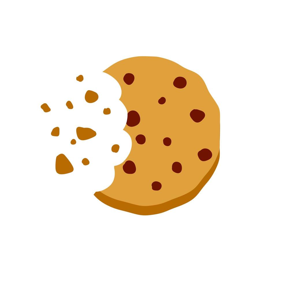 Bite of dessert. Bread crumbs. vector