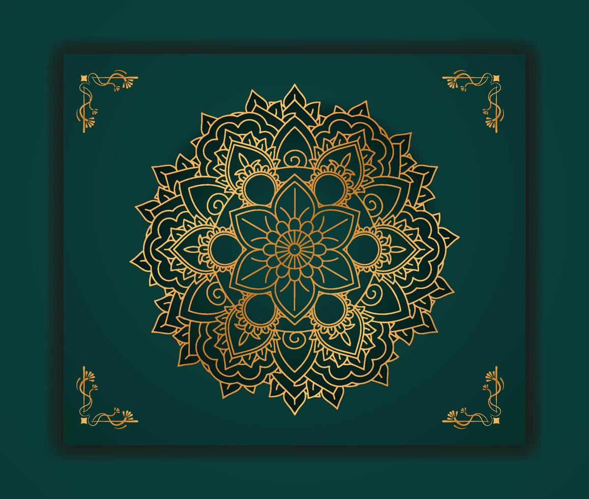 Luxury mandala background with modern gold patterned style. This design perfect for Ramadan background, Invitation card, Decorative background, print, banner, poster, cover, brochure, flyer etc. vector