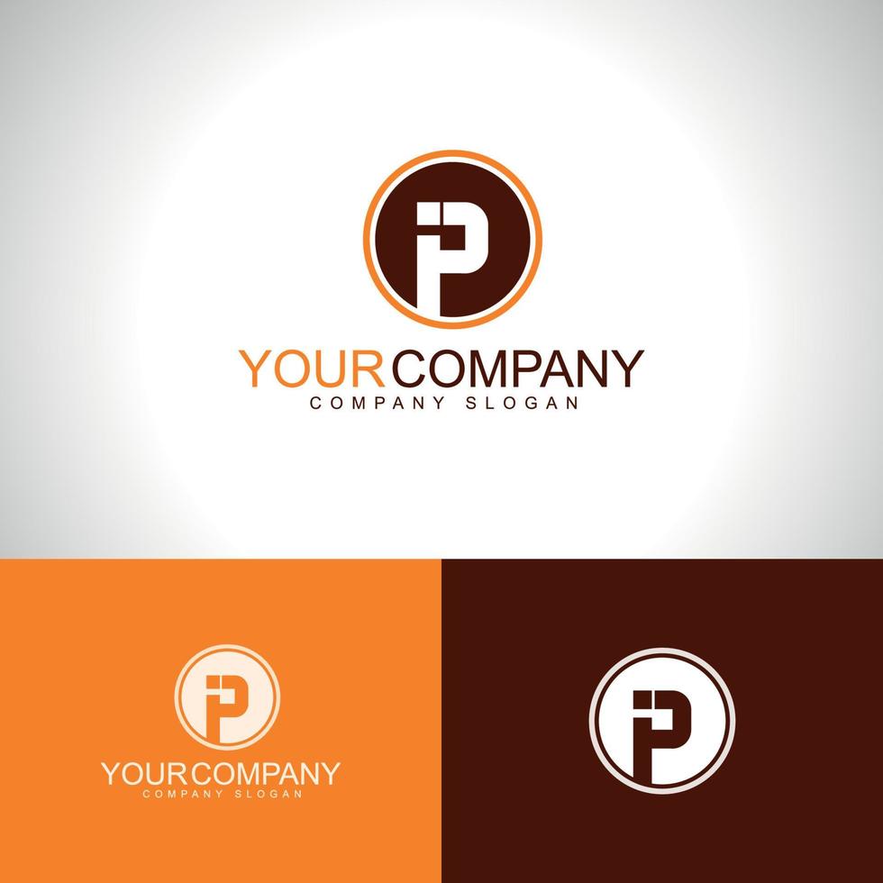 IP Letter Logo Design Template vector