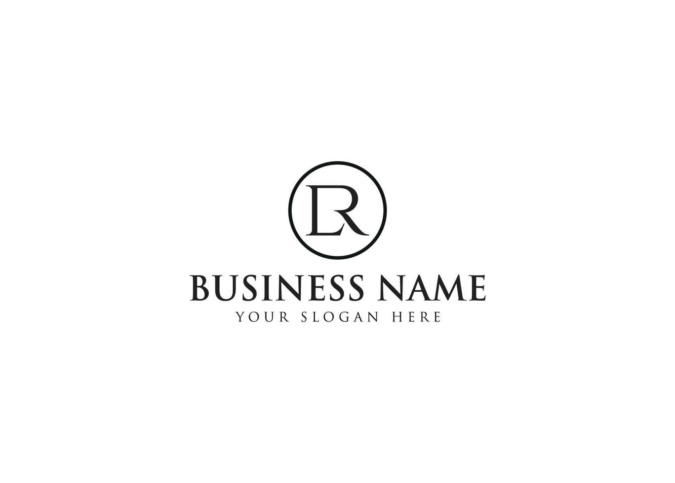 LR Letter Logo Design Template vector