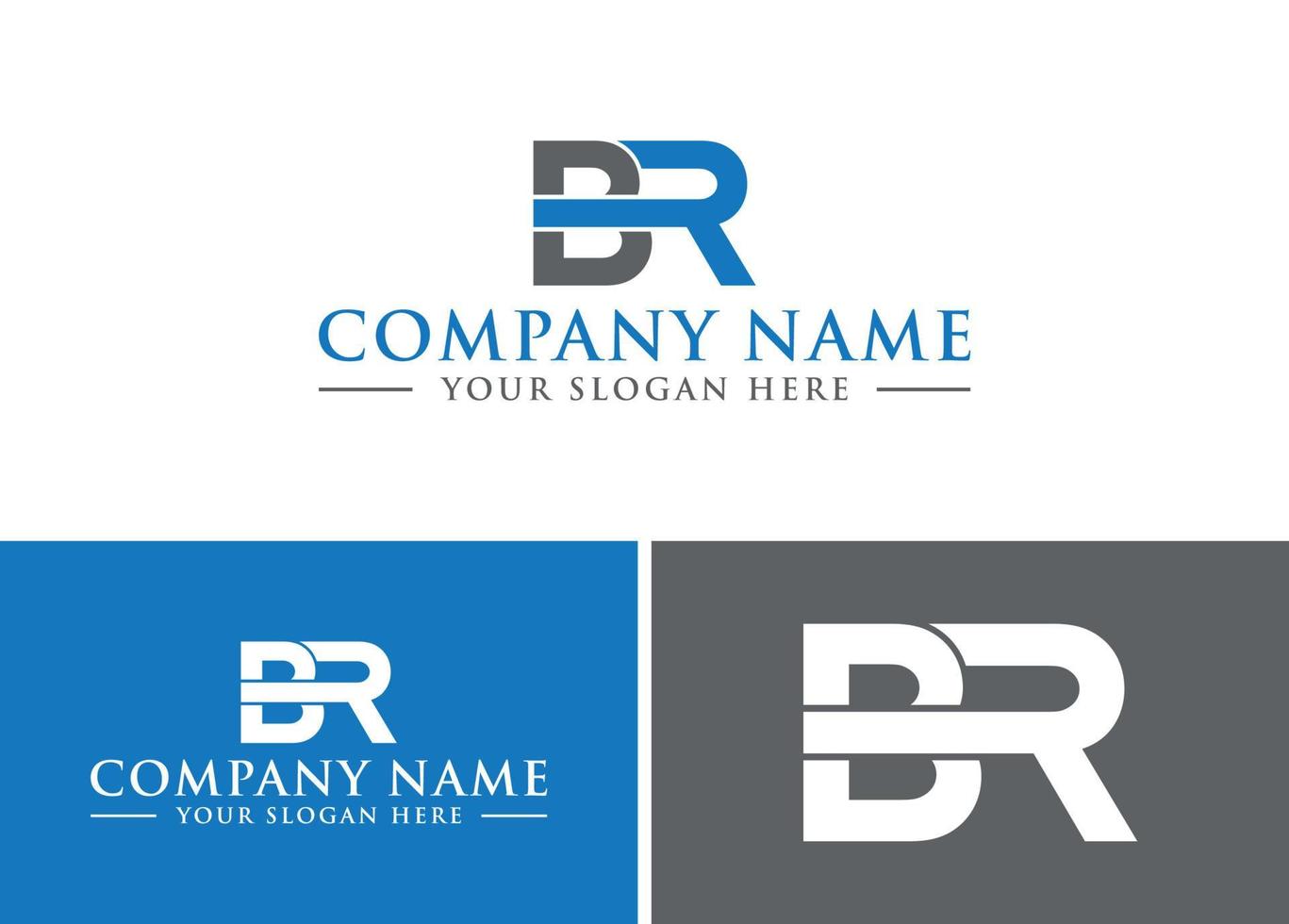 BR Letter Logo Design Template vector