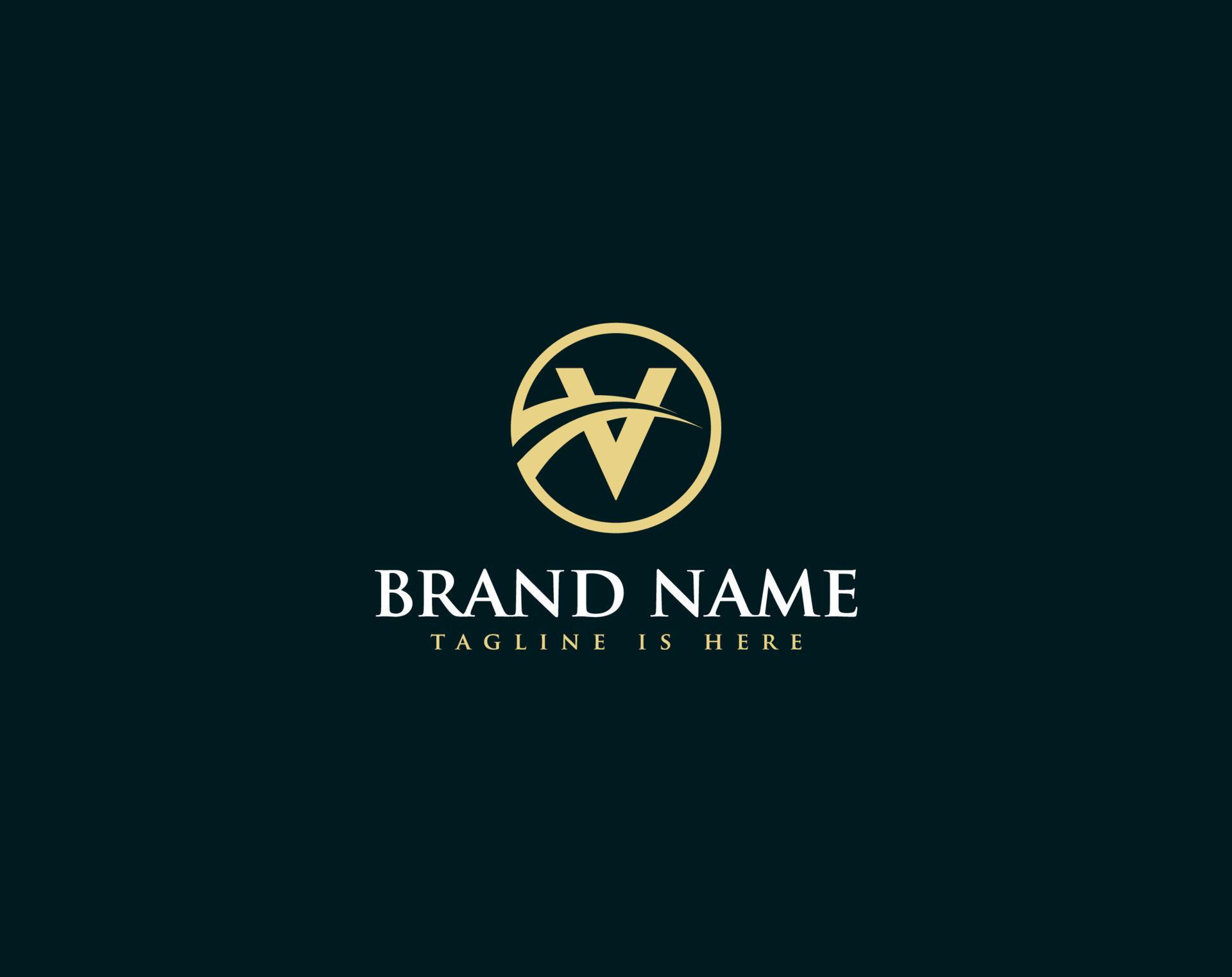 V Circle Creative Logo Design Template 5362712 Vector Art at Vecteezy
