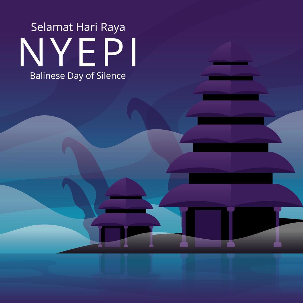 nyepi día de silencio vector