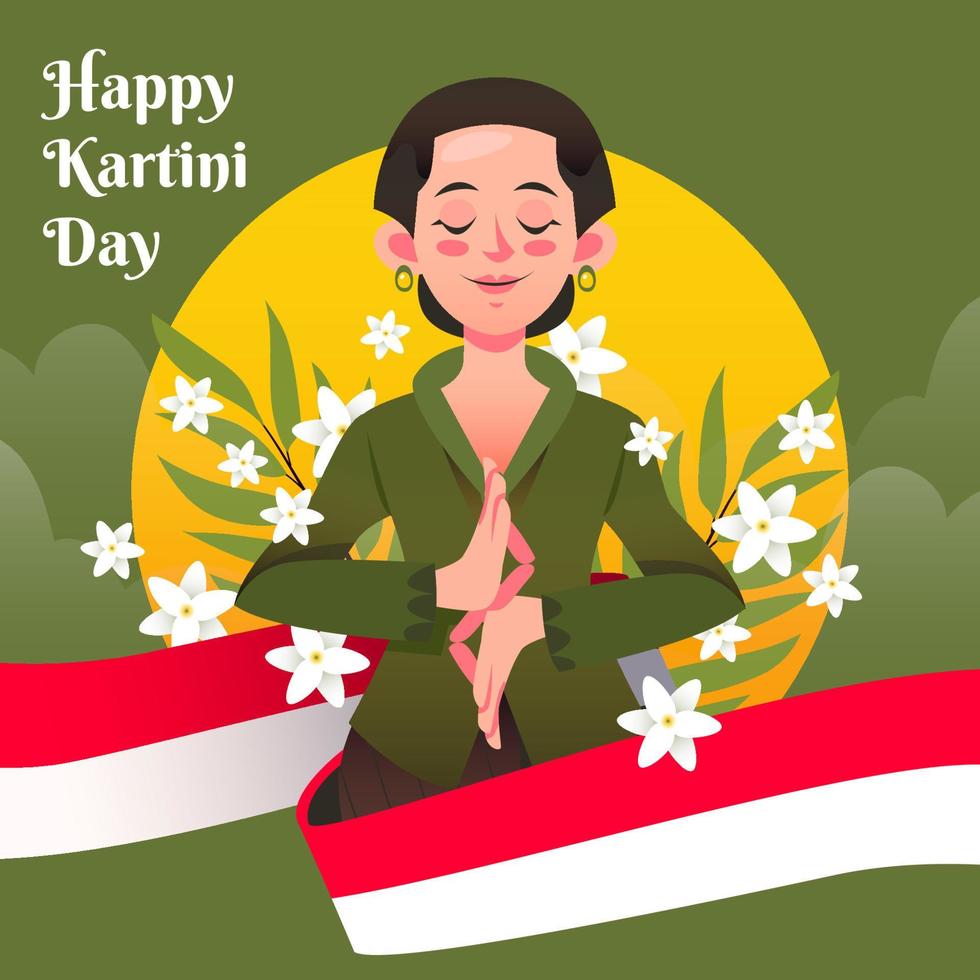 Kartini Day Concept vector