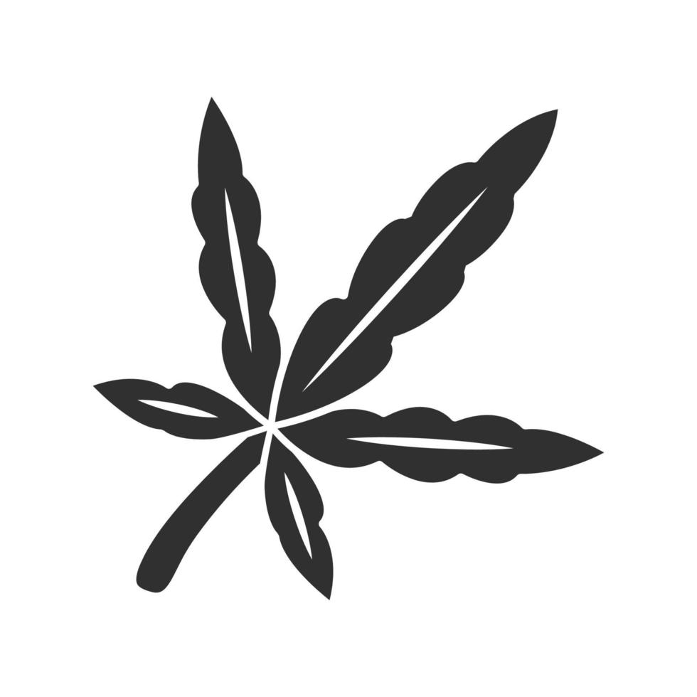 Cannabis leaf color icon. Weed product. Ganja industry. Green branch of marijuana. Alternative medication. Marihuana legalization. Drug use. Isolated vector illustration