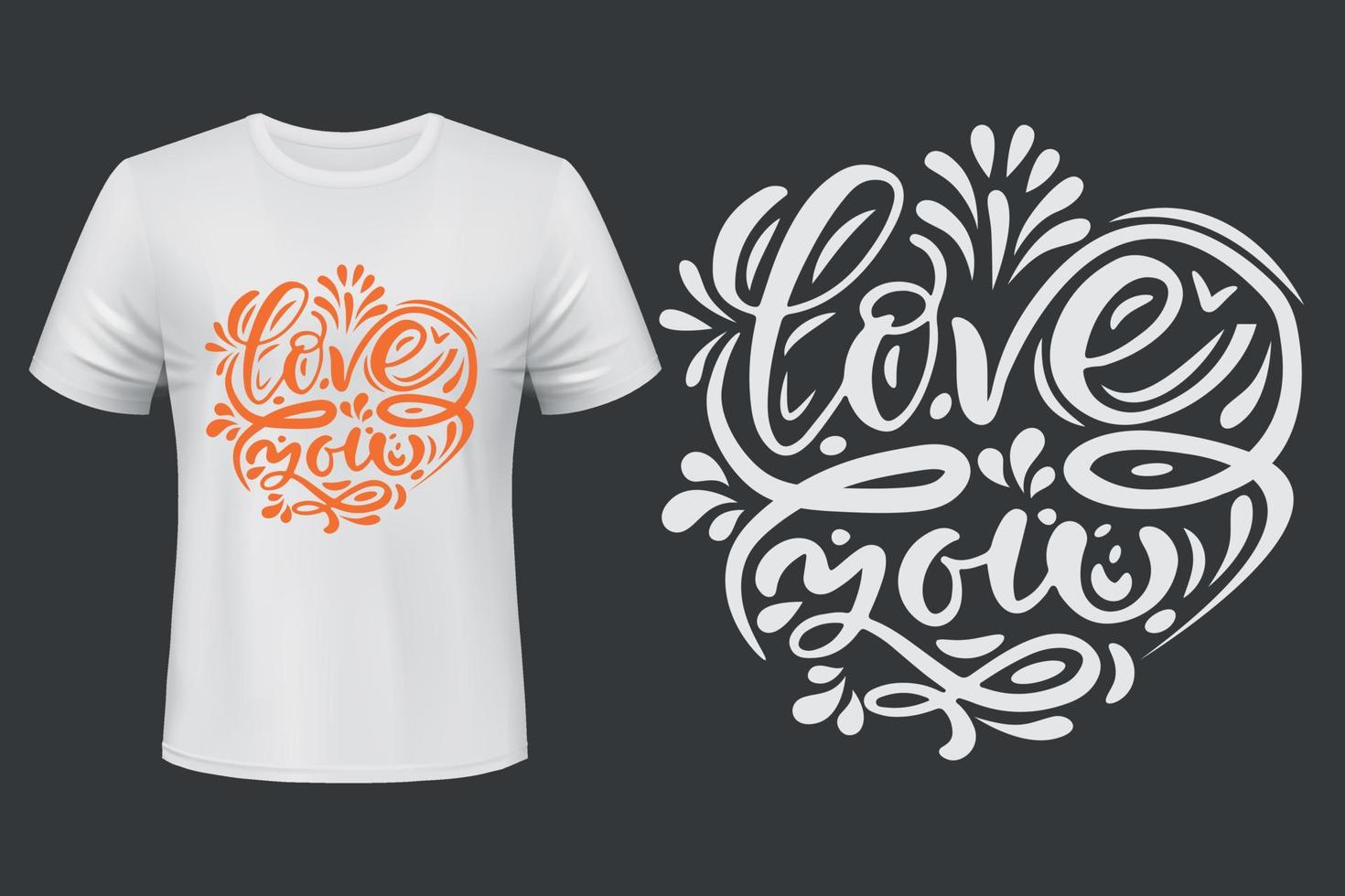 Love postcard. Lettering Love. Ink illustration. Modern brush calligraphy. Isolated on white background. vector