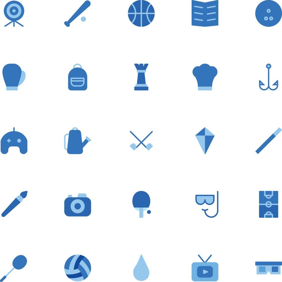 Hobby Icons in Flat Style for Any Purposes Perfect for Website Mobile App Presentation vector