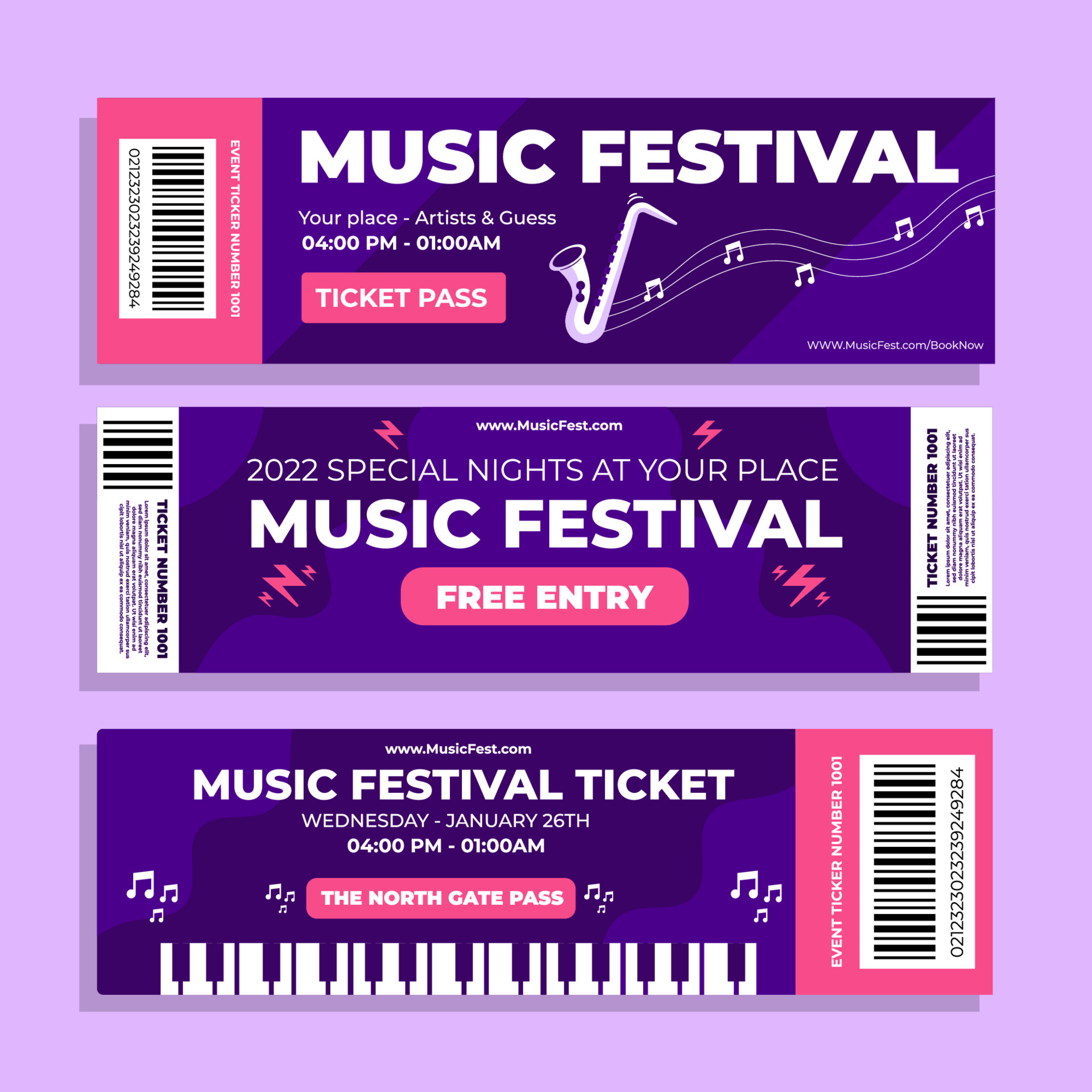 Tickets de Festival de Música