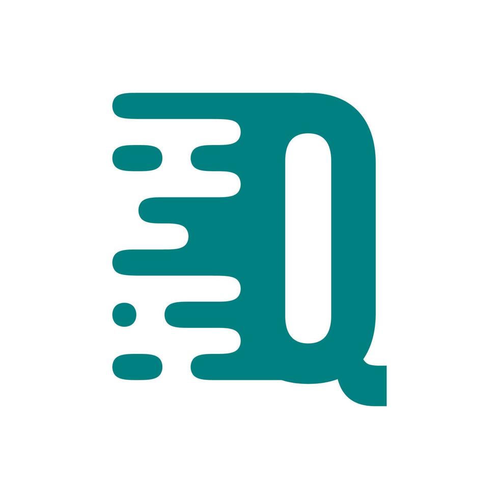 letter q fluid logo vector