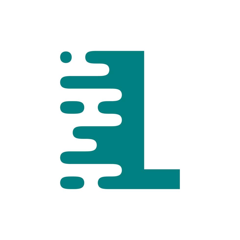 letter l fluid logo vector