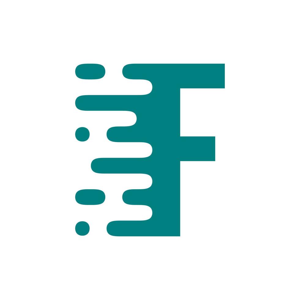 letter f fluid logo vector