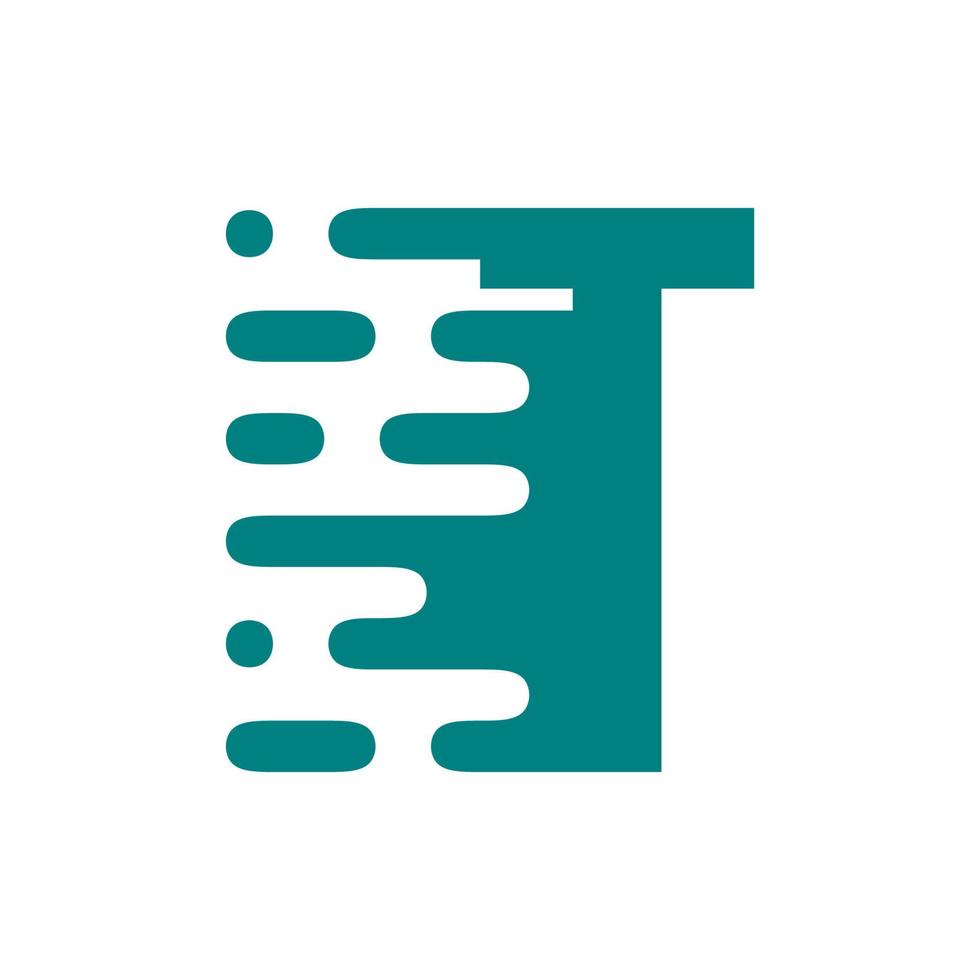 letter t fluid logo vector