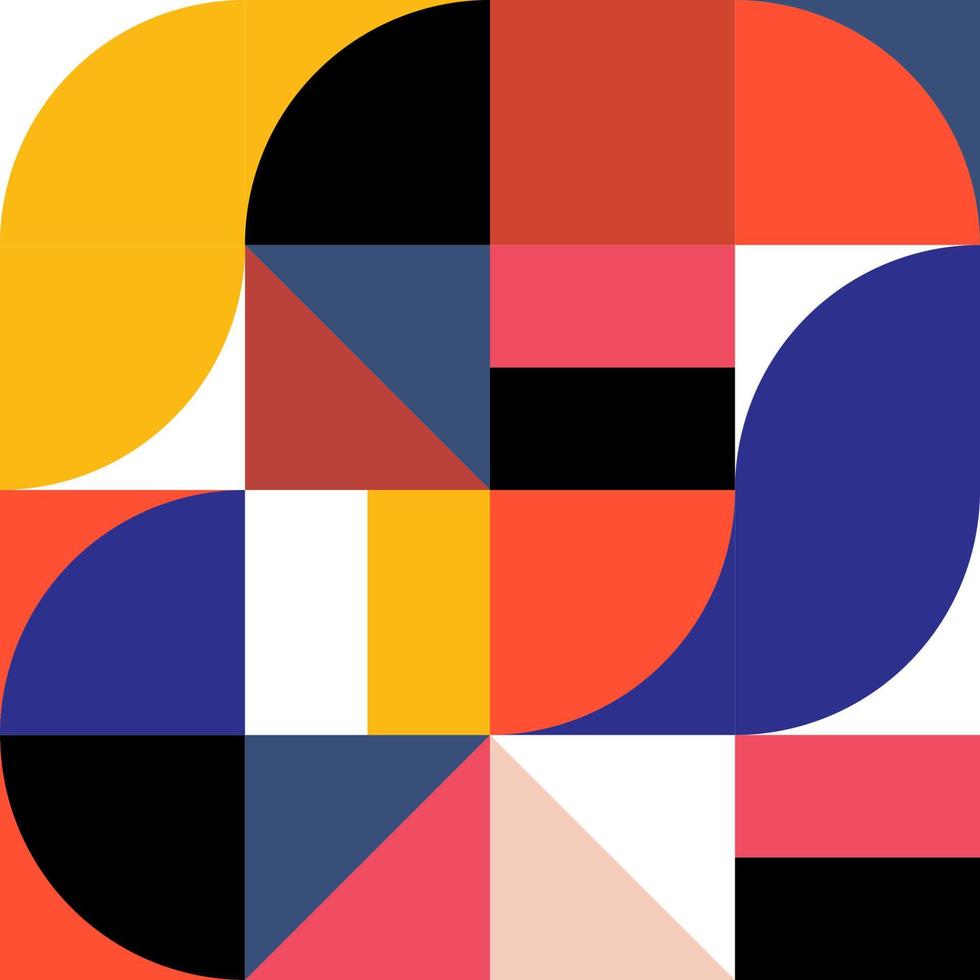 Geometry minimalistic artwork poster with simple shape and figure. Abstract vector pattern design in Scandinavian style for web banner, business presentation, branding package, fabric print, wallpaper